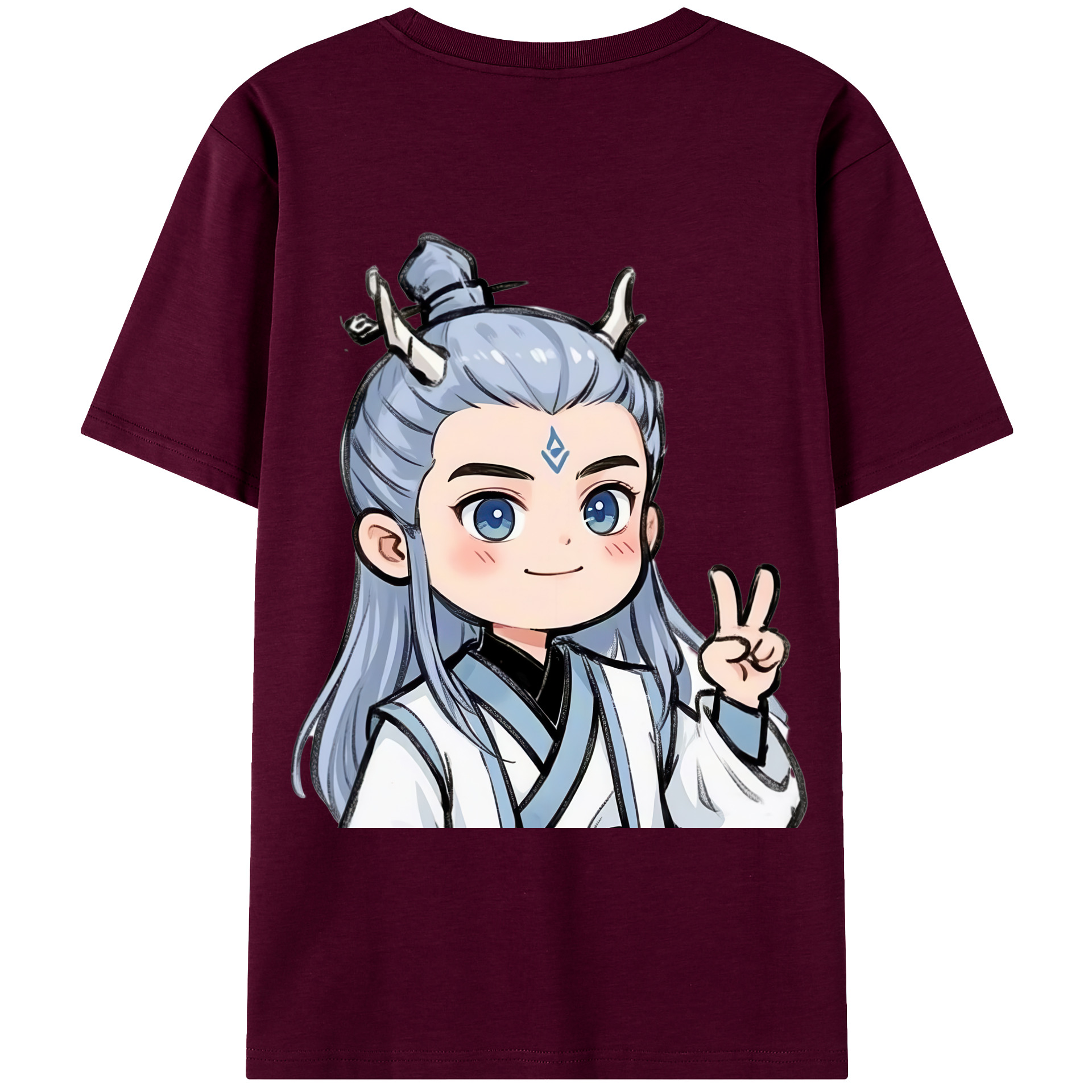 （画像用） Ne Zha 2 ナタ 魔童の大暴れ レディース半袖Tシャツ(バックプリント)